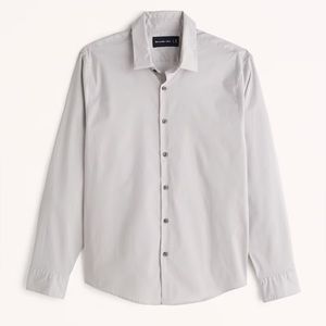 ABERCROMBIE Long-Sleeve Performance Button-Up Shirt